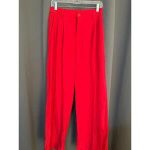 SweatyRocks Red Wide Leg Dress Pants Women’s Size M High Waist